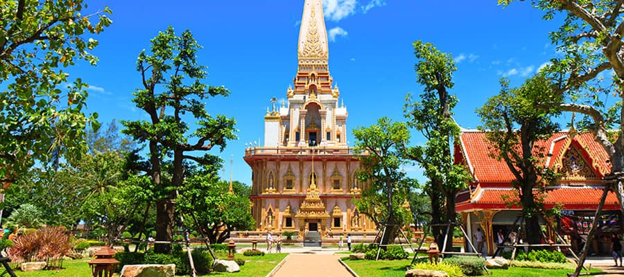 Wat Chalong temple while cruising Phuket