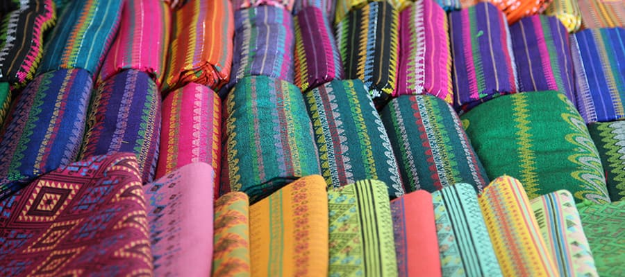 Traditional Thai silk cloth in Phuket