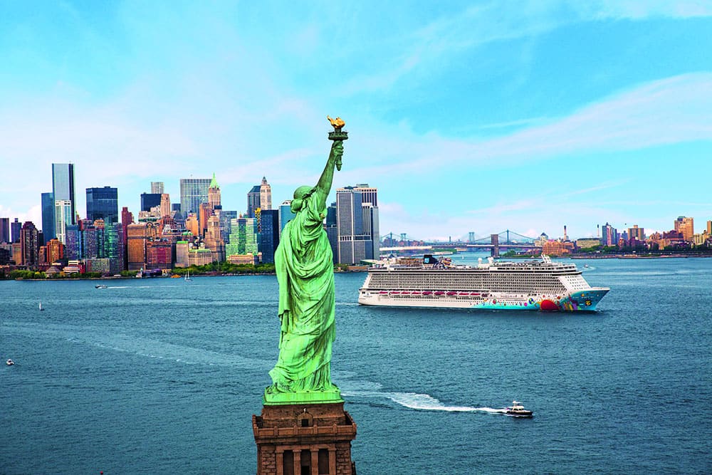 2024 Cruises From New York Visit Bermuda St Thomas Europe NCL   1000x667 Aerials Statue Liberty Breakway 050922 