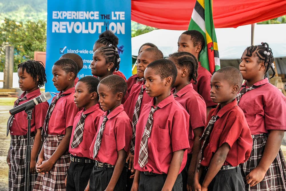 Students Perform at Morne Prosper's Re-Opening