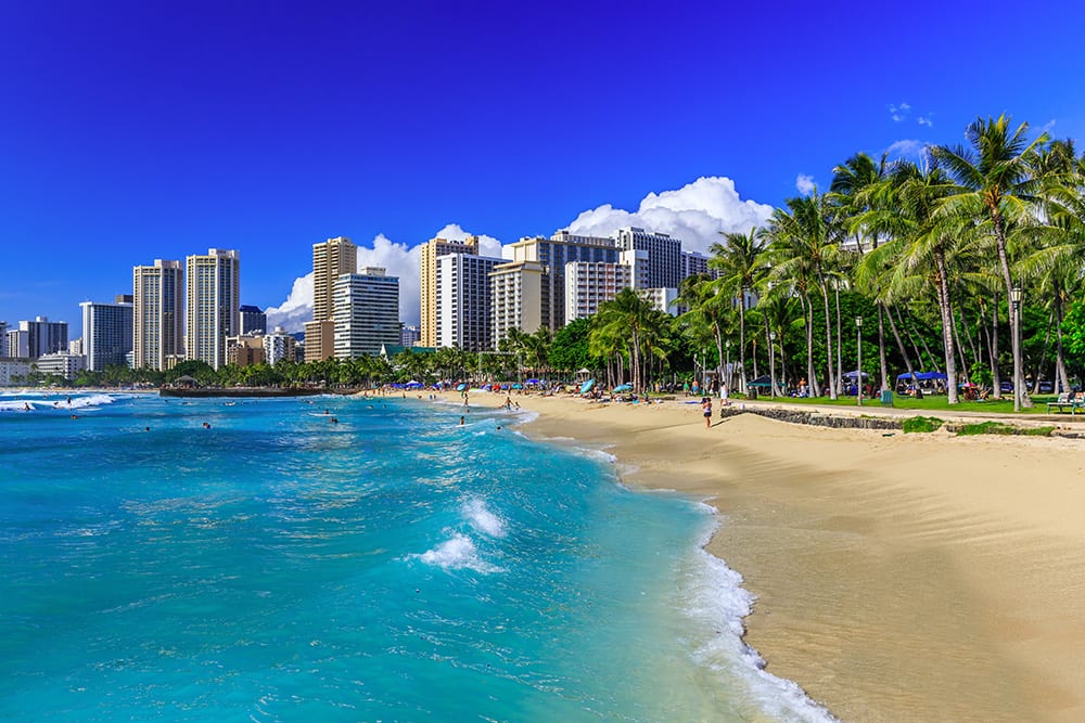 Playa de Waikiki, Honolulu, Hawái