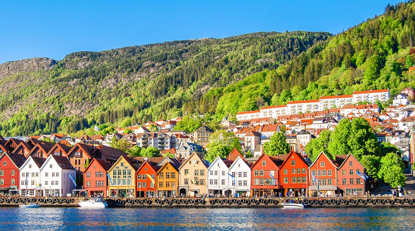 Горный город в Норвегии