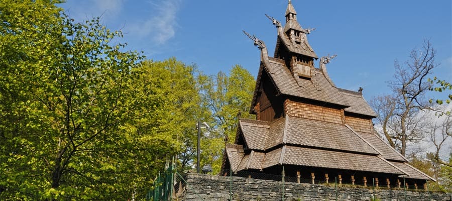 Fantoft Stave Church on your Europe cruise