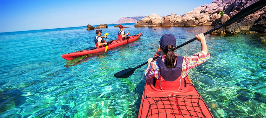 Navega en kayak durante tu próximo crucero por las Bahamas