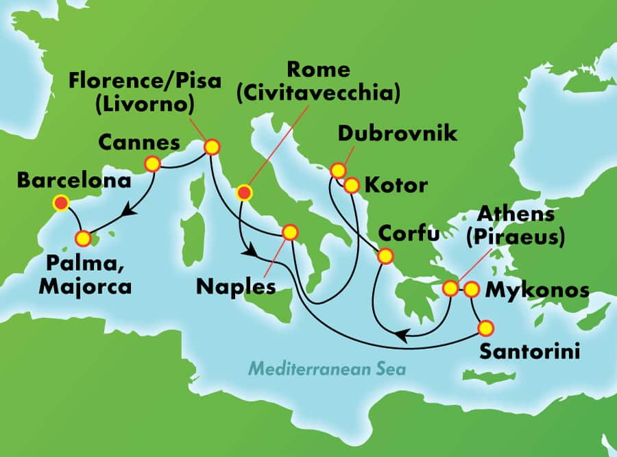 13-day Western Mediterranean From Rome (civitavecchia) 