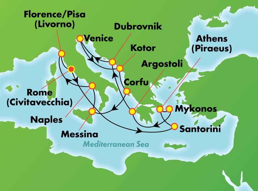 14-Day Greek Isles, Italy & Croatia: Mediterranean Delights from Rome ...