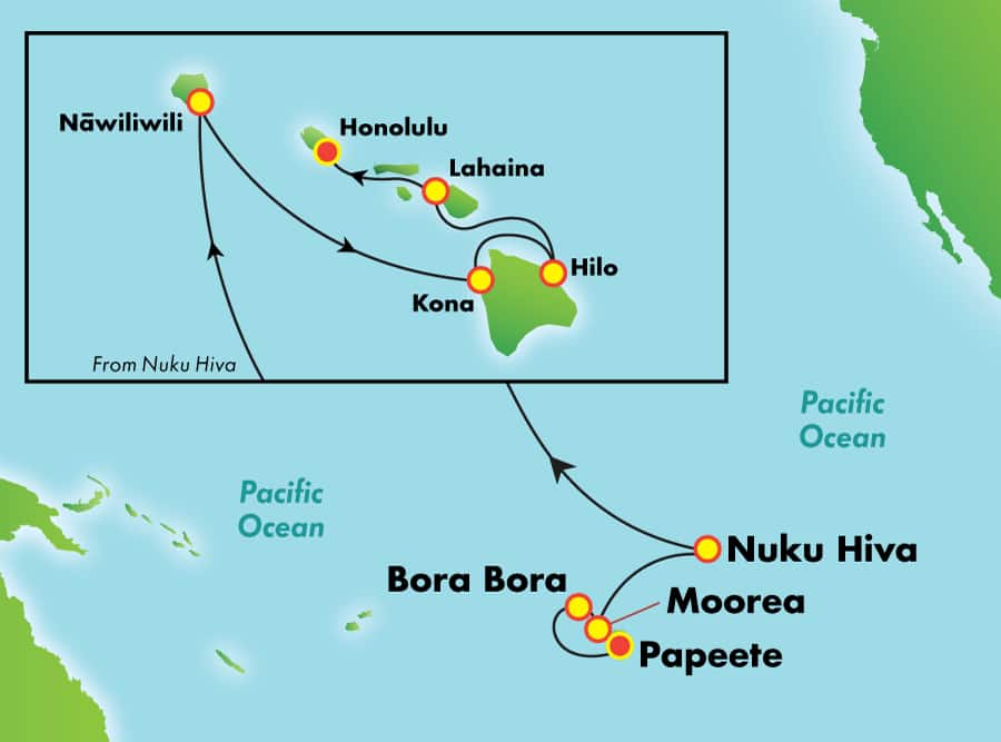 14Day Hawaii & French Polynesia from Papeete Norwegian Cruise Line