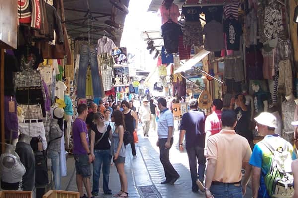 Travellers can wander and explore the marketplaces in Athens
