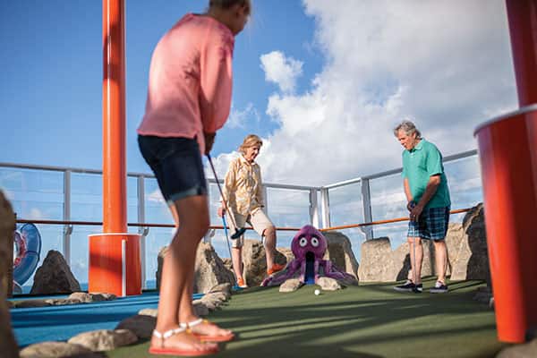 Challenge your friends to a game of mini-golf
