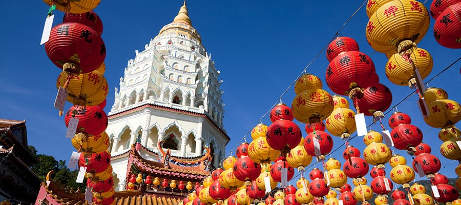 Chinese New Year lanterns on your Cruise to Penang