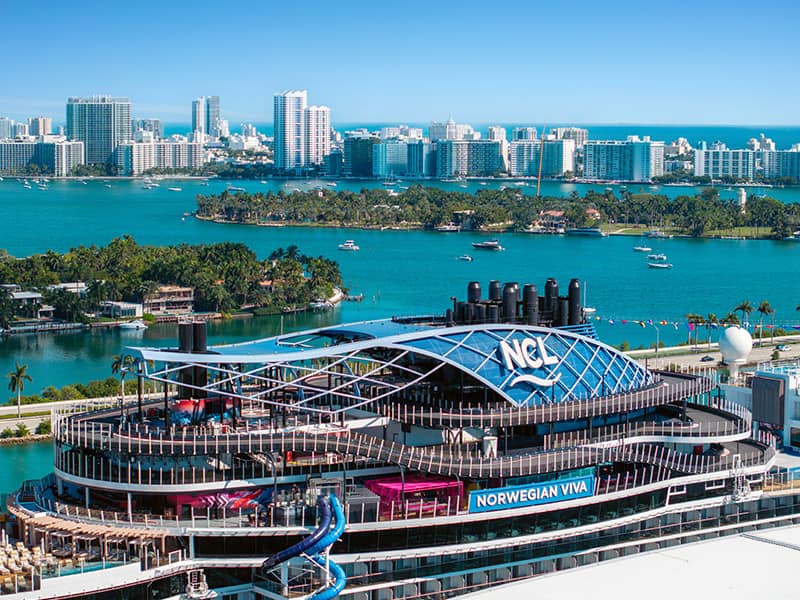 Ship at port in Miami