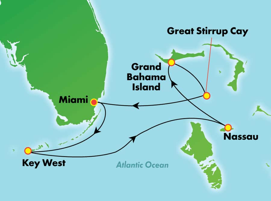 Miami To Bahamas Map 5 Day Bahamas & Florida from Miami | Norwegian Cruise Line