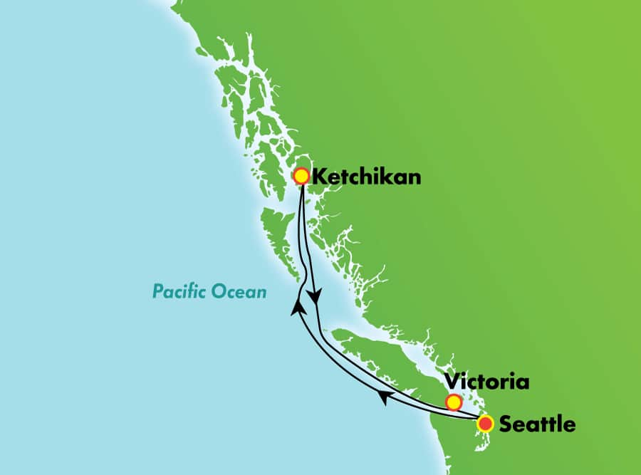 5Day Alaska Roundtrip Seattle Ketchikan & Victoria Norwegian