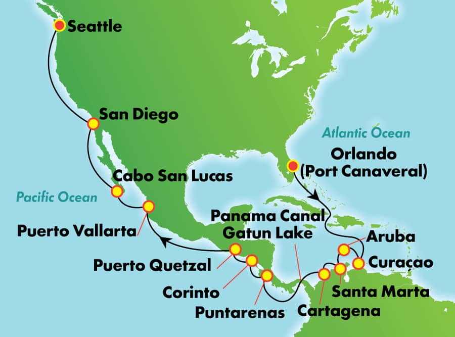 20-Day Panama Canal from Orlando - Cruise & Excursion