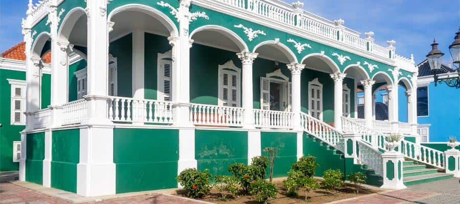 Quaint architecture in Willemstad on your Caribbean cruise