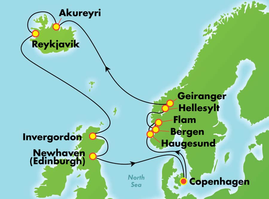 14 day iceland and norway princess cruise